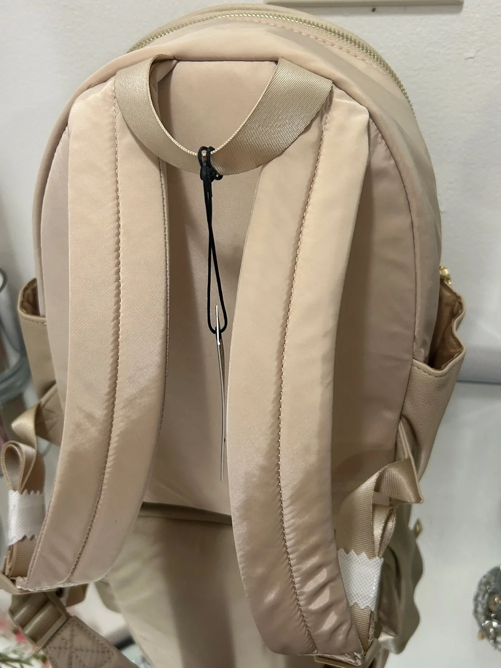 Madden NYC Mini Backpack Beige Taupe Gold Hardware NWT